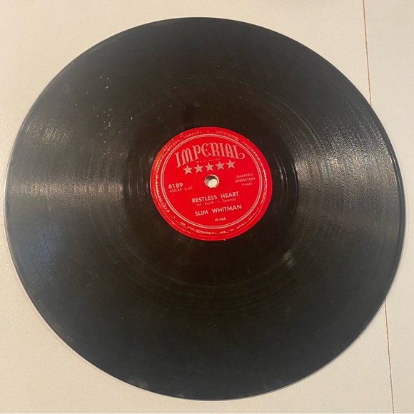 Slim Whitman - Restless Heart / Song Of The Old Water Wheel 1950 Shellac, 10" - Picture 3 of 5